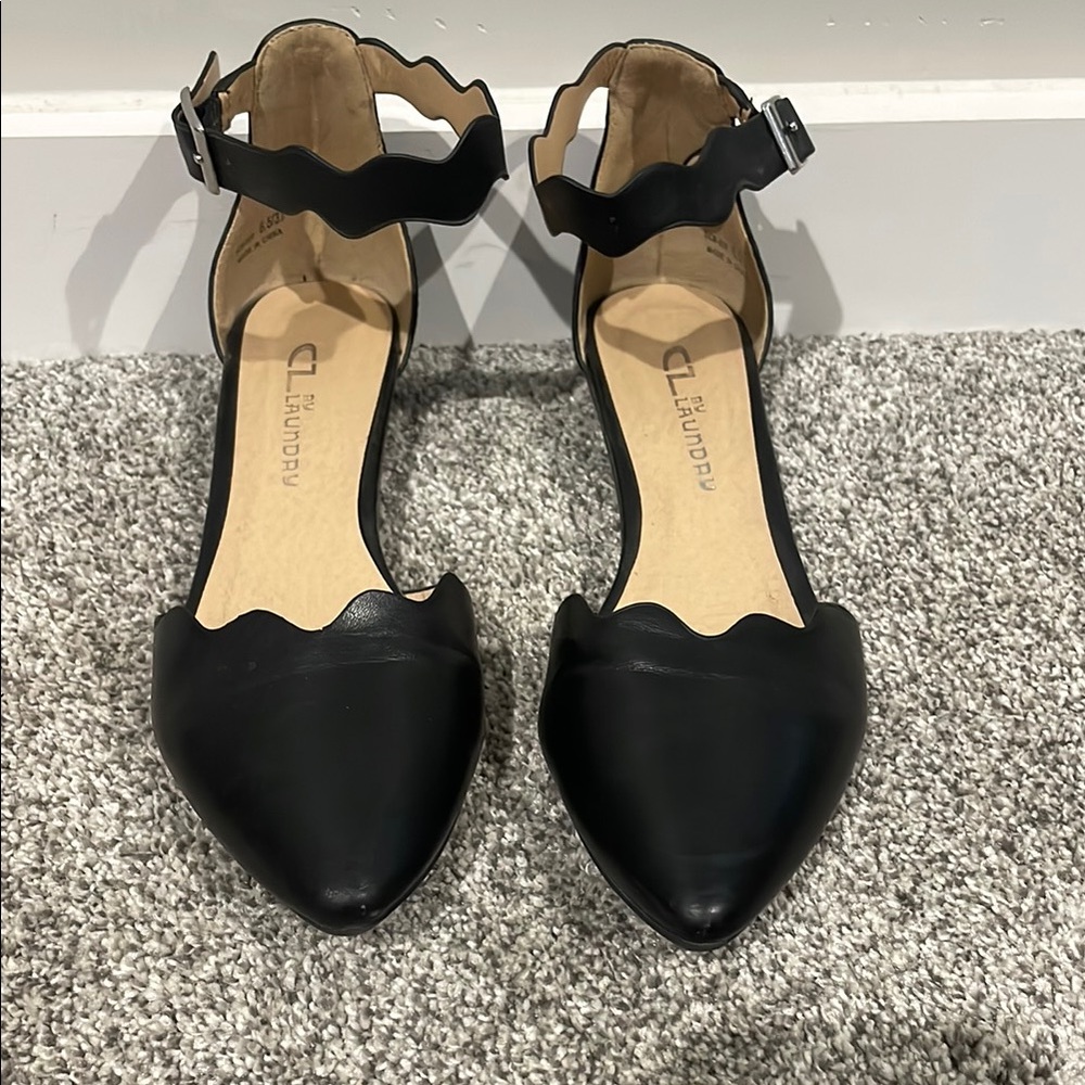 Chinese Laundry Black Ankle Strap Women's Shoes